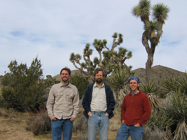 In the field with my dissertation advisor, Olle Pellmyr (centre) and collaborator Will Godsoe. (Flickr: jby)